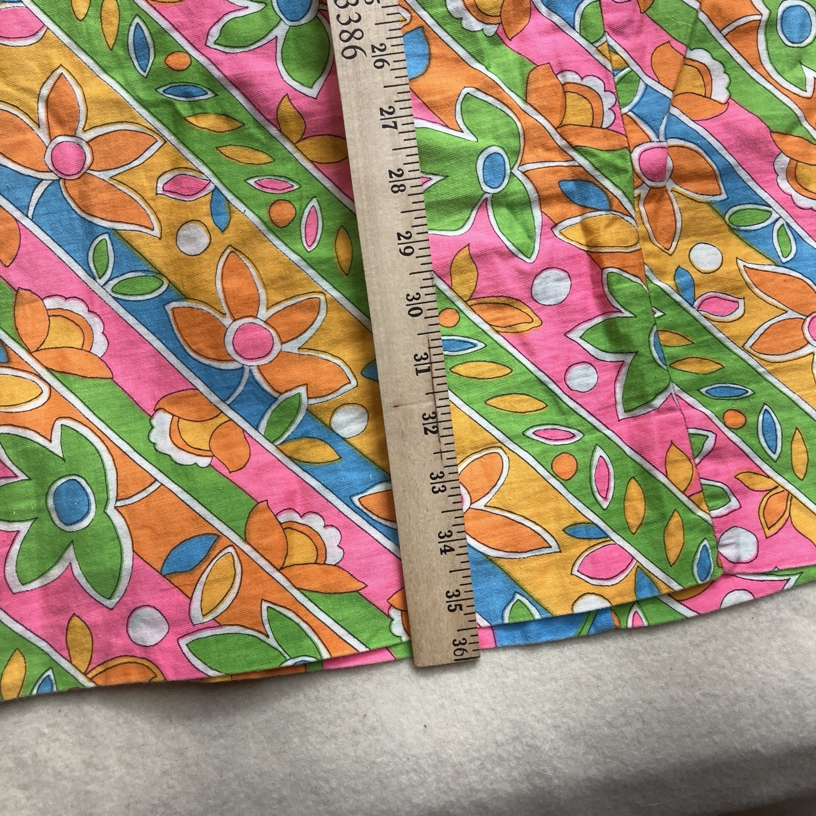 Vintage 60’s 70’s Carol Brent Psychedelic Floral Dress M/L Midi Zip Boho Hippy
