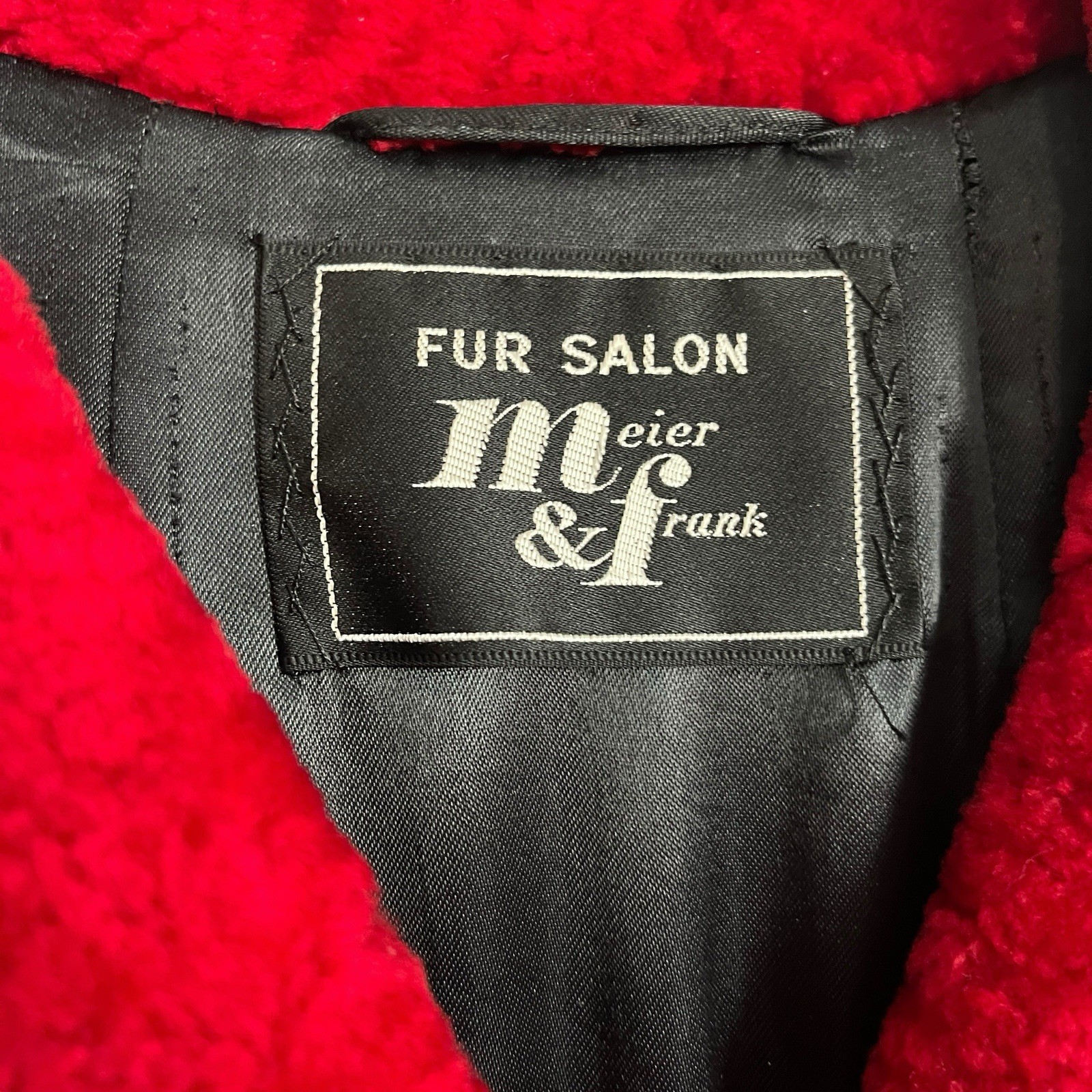 Vintage Fur Coat Persian Lamb Women SZ M Meier & Frank Fur Salon 60s Oregon Red