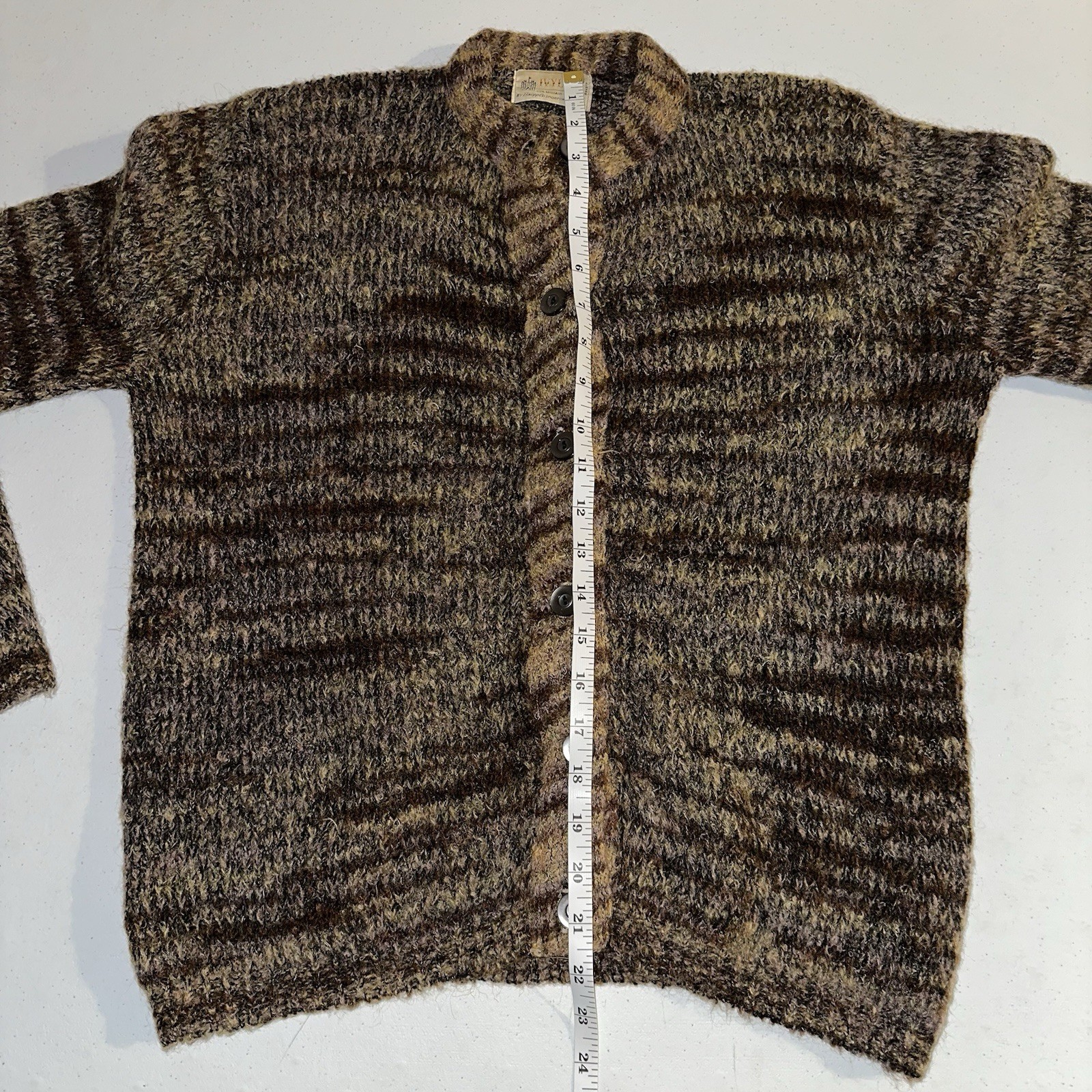 Vintage 1960s Ivyline Boepple Sportswear NYC Mohair Wool 50/50 Cardigan Fits Med