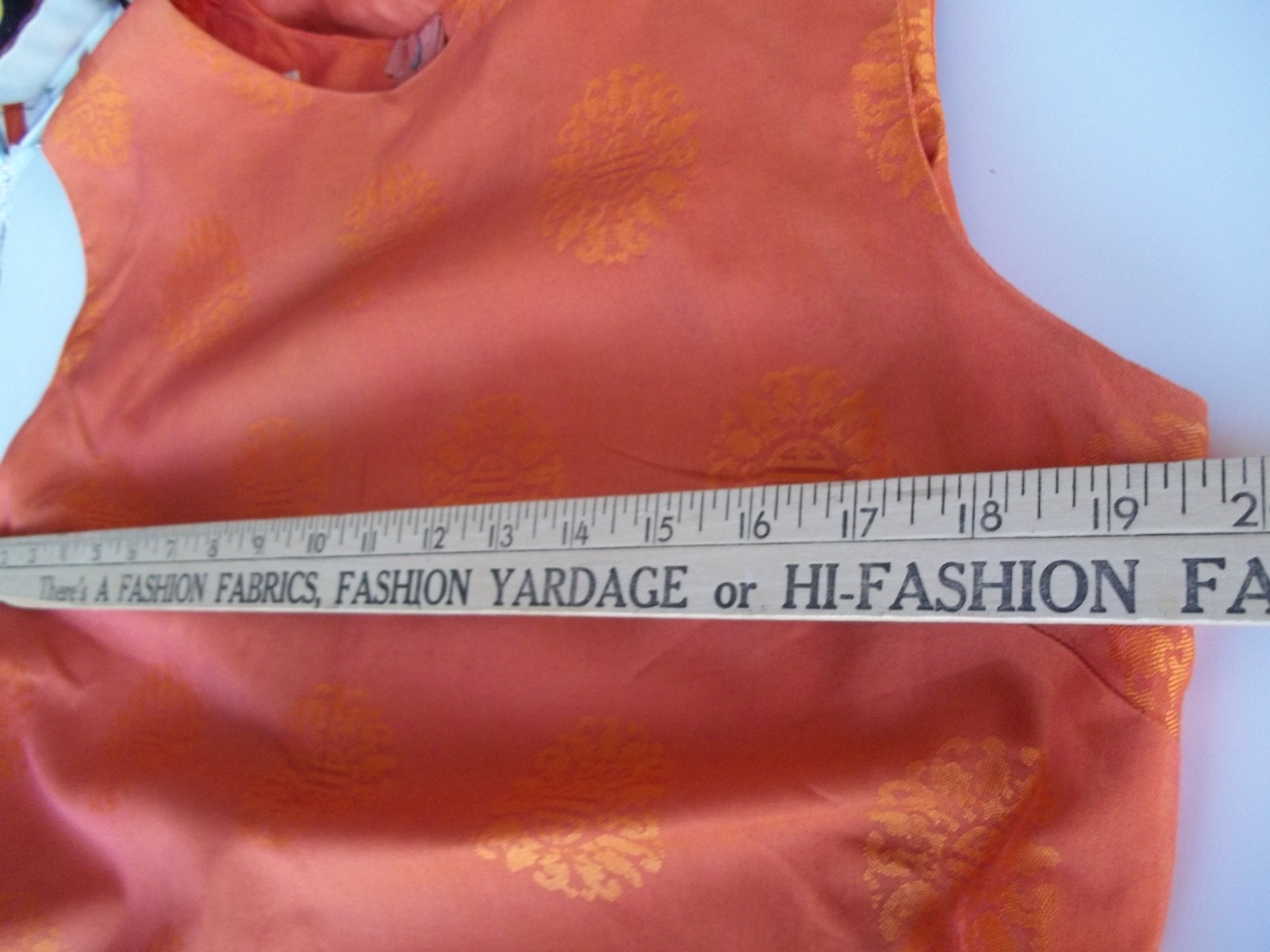 Vintage 50’s 60’s Sydney Honolulu Hawaiian Dress Orange Back Drape + Belt Silk M