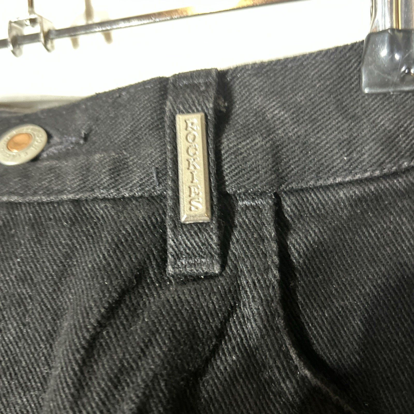 Vtg 80s Rockies Rocky Mountain Black Bareback High Waist Western Jeans USA