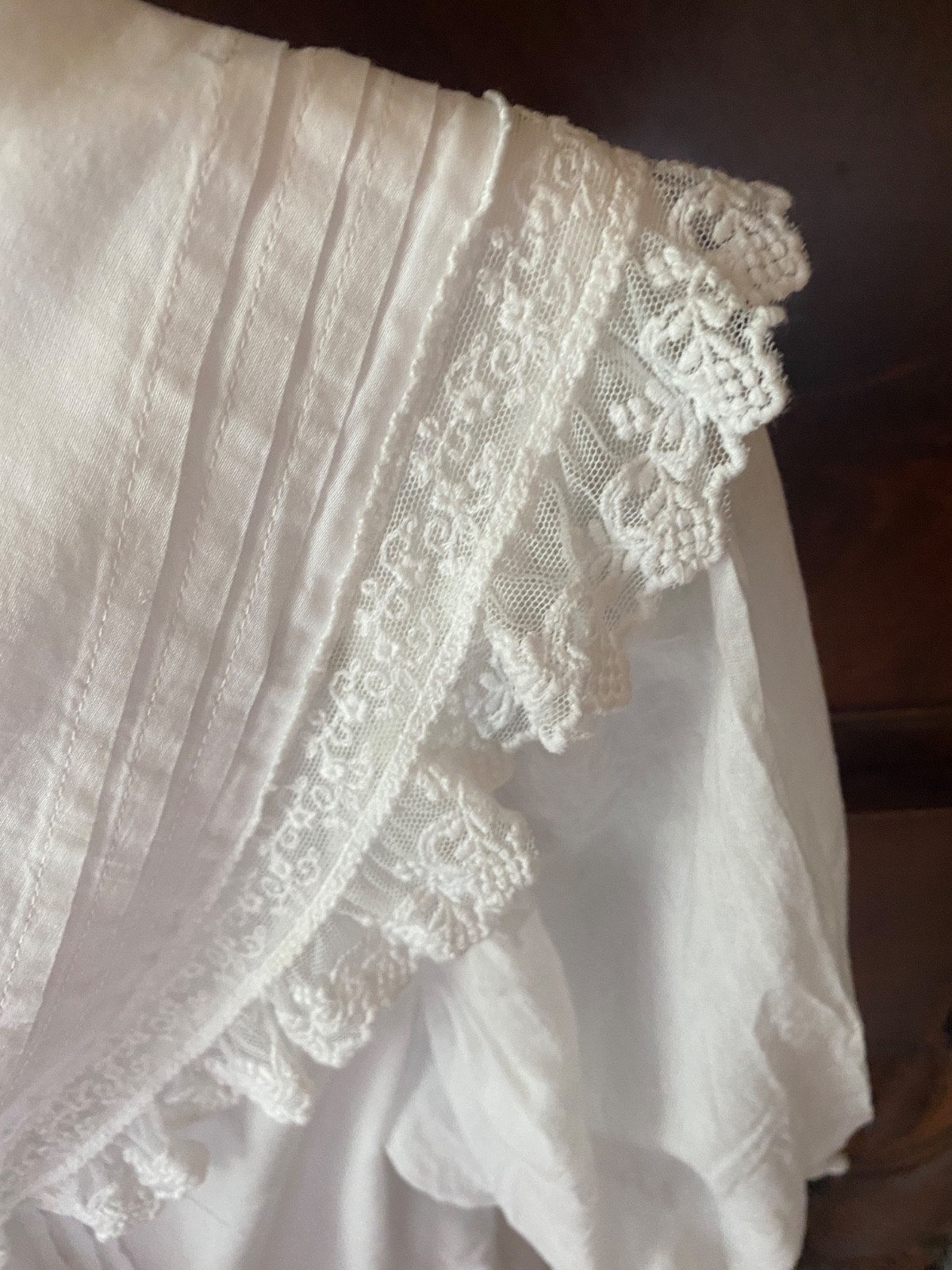 Vtg Laura Ashley 1980’s Sailor Style 100% Cotton Lace Button Down 12