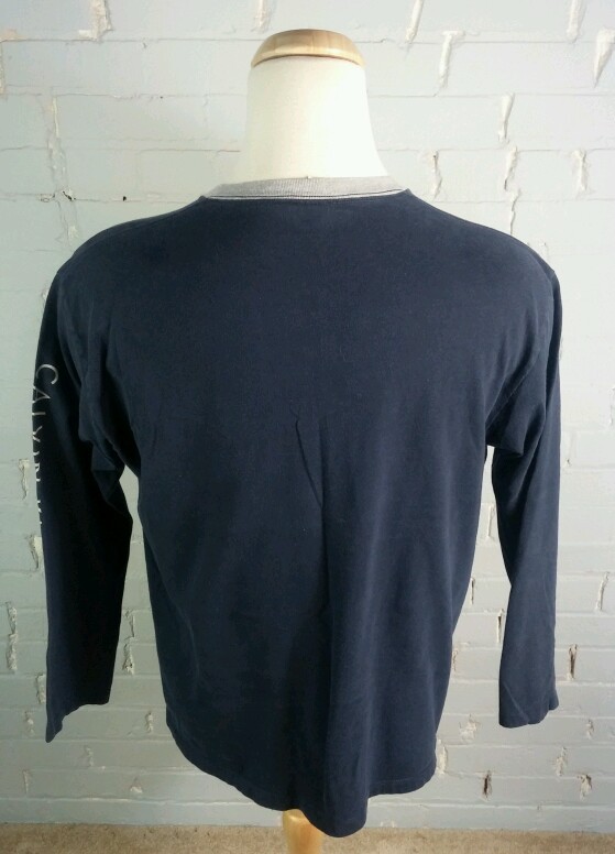 Vintage OG Original 90s Calvin Klein Sleeve Print CK T Shirt L Hip Hop Grunge