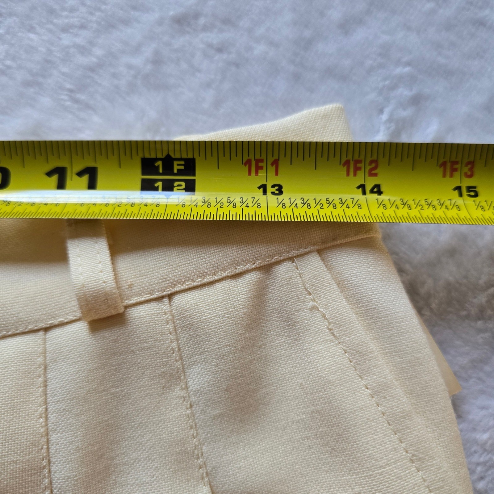Vintage 90s Counterparts Off White High Rise Pleated Trousers Size 12 NWT