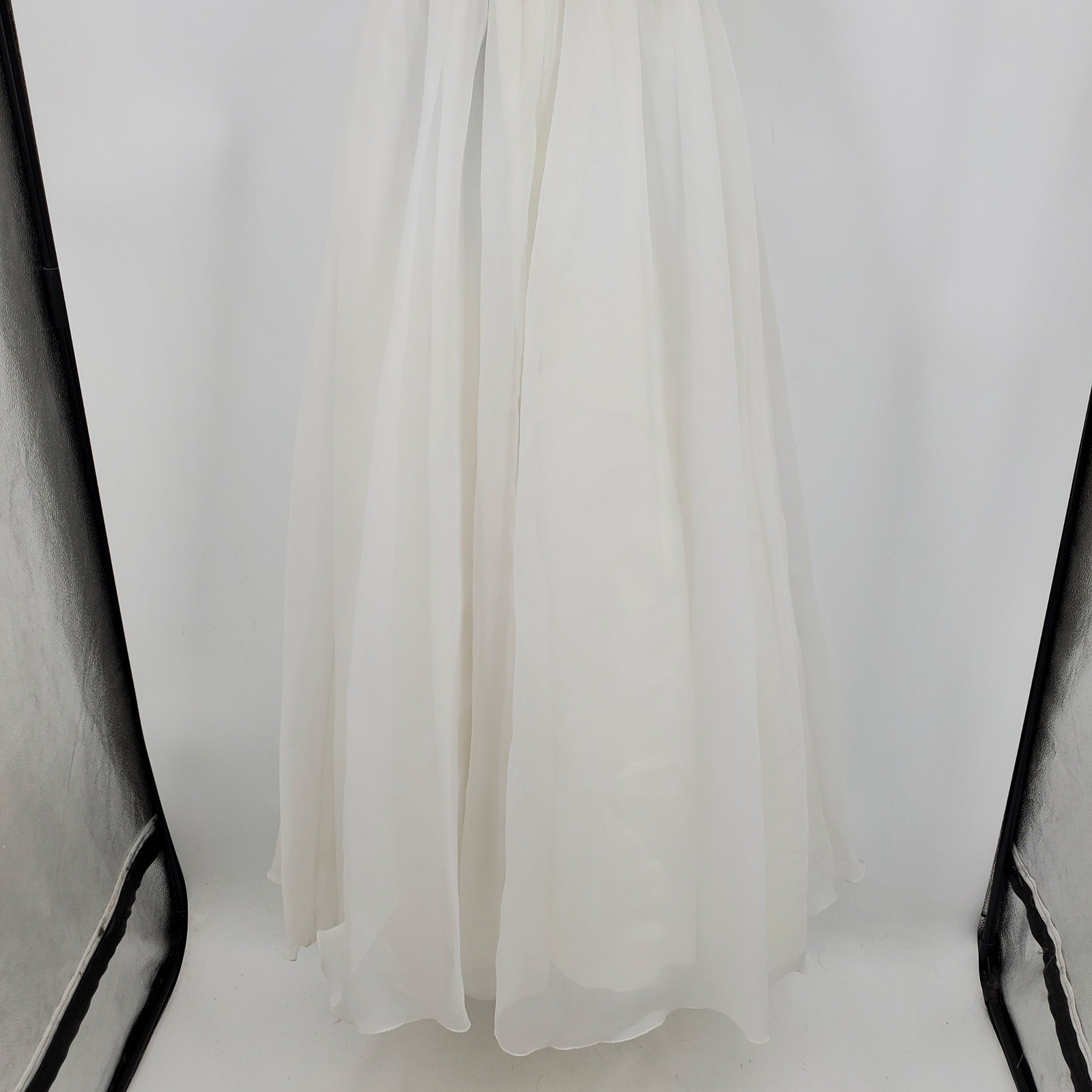 Vintage Mike Benet Formals Strapless Floral Ribbon 3D Rose Gown Dress 8 Coquette