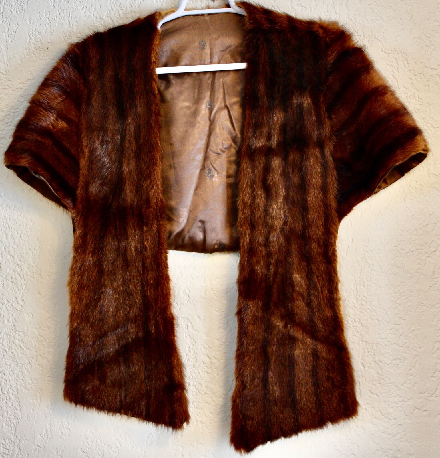 1940s ELEGANT Beaver Fur Stole Evening Outerwear Formal Glamorous VINTAGE wrap