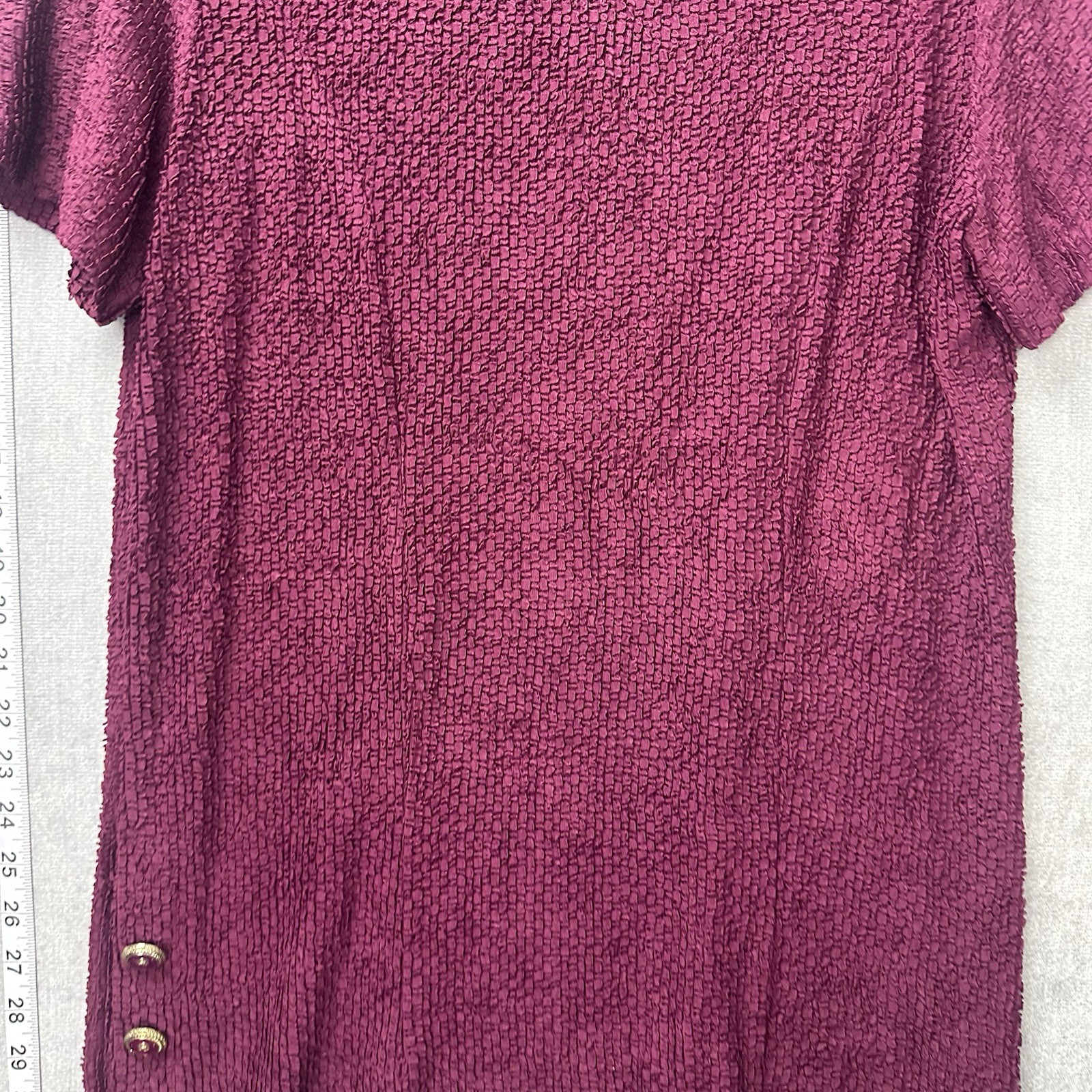 Vintage Sharade Of California Women’s Dress Size 14 Petite Pleated Ruffle USA