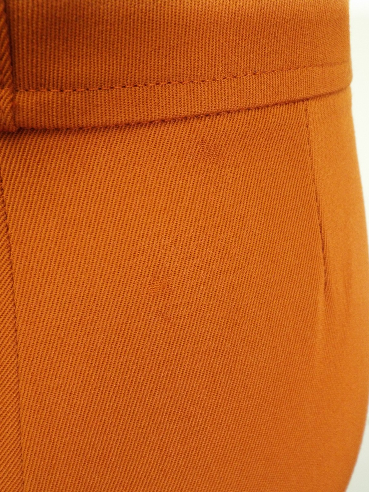 VTG 1970s Yves Saint Laurent Rive Gauche Rust Brown Wool Pants Wide Trousers YSL