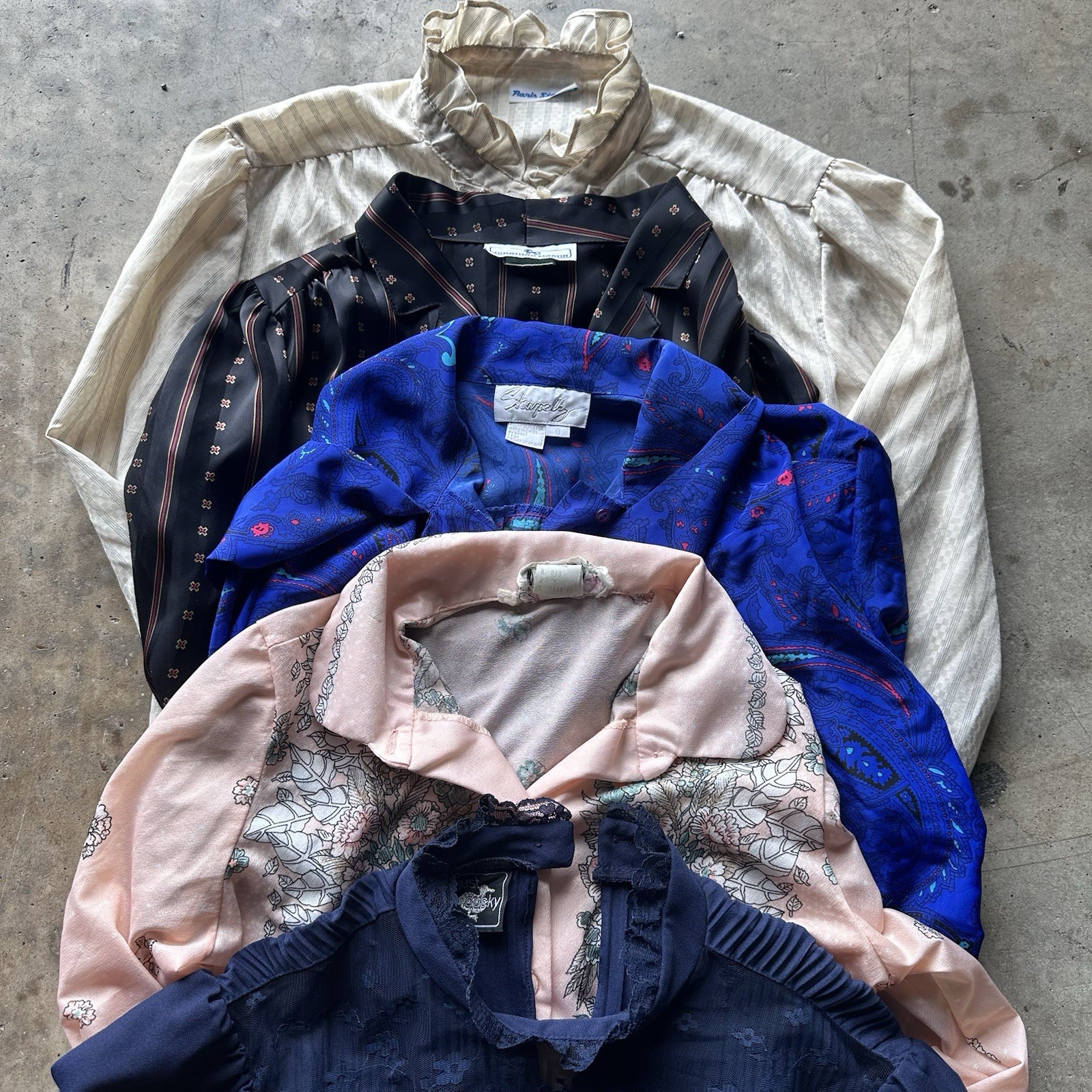 Vintage 70s 80s Women’s Blouse Lot Wholesale Bundle Resale Boutique