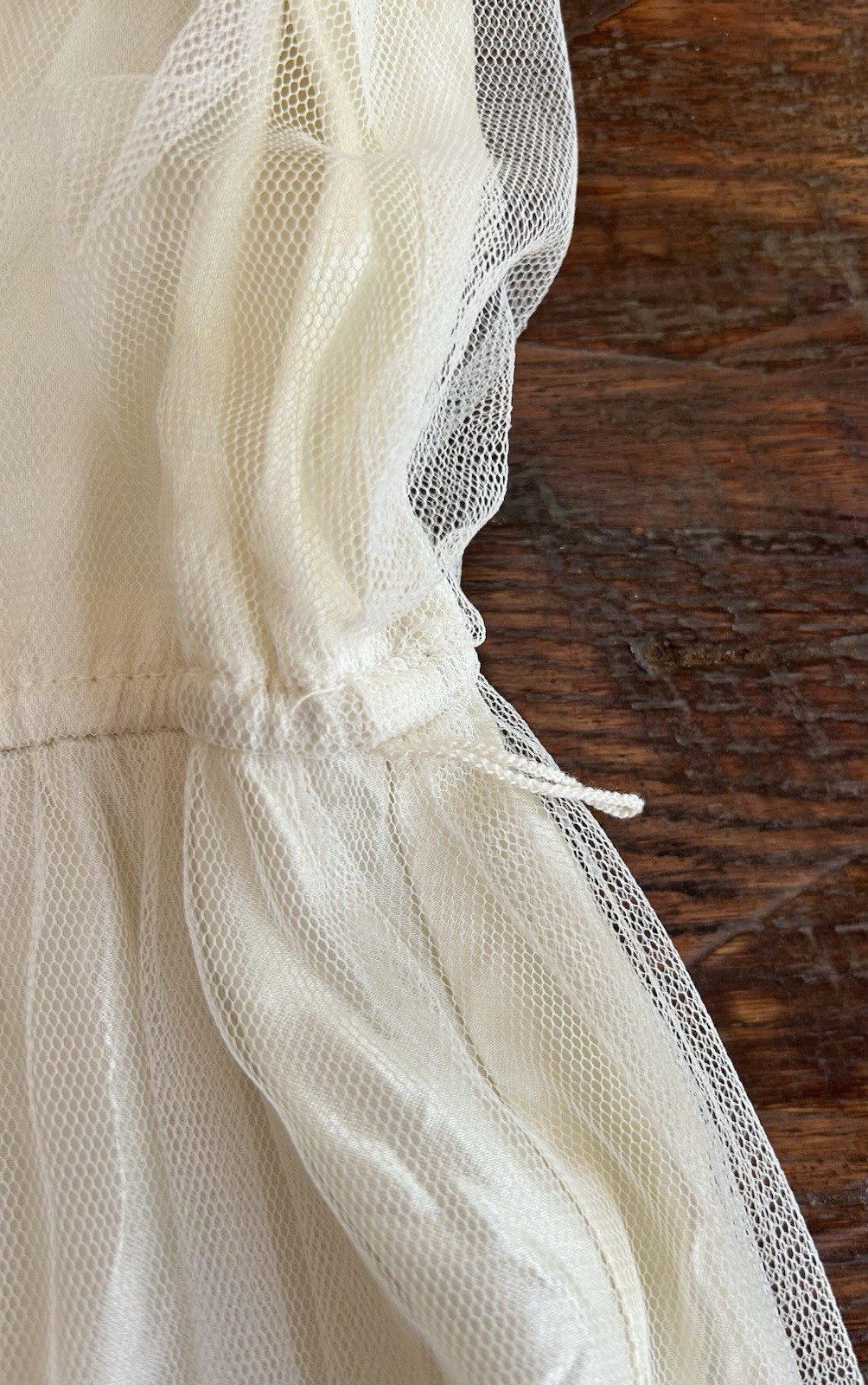 Vtg Gunne Sax Bridal Wedding Dress M/8 Ivory Tulle Lace Victorian Cottagecore