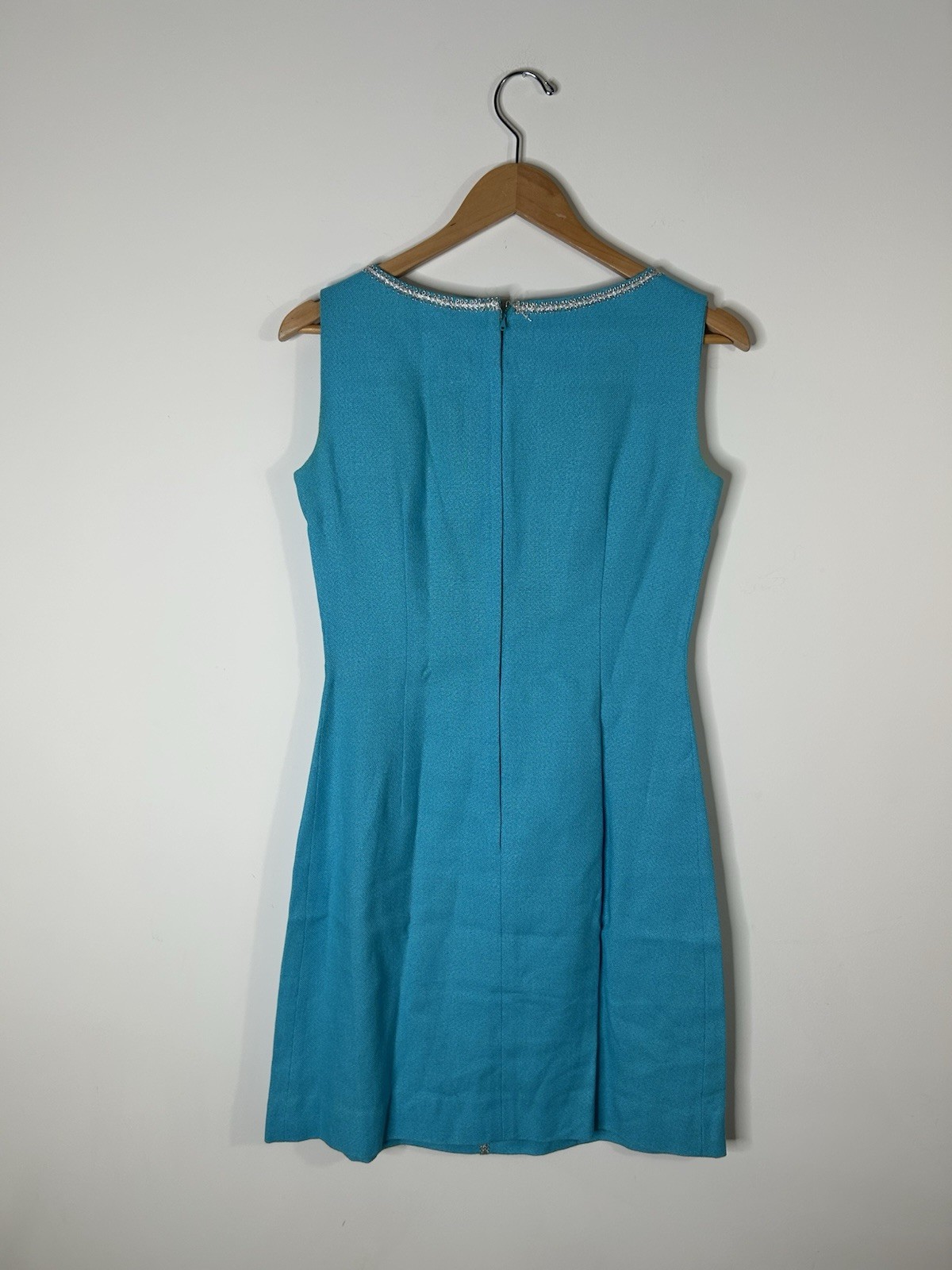 Vintage 1970’s Dress Women’s Blue Aline Midi Party Sleeveless