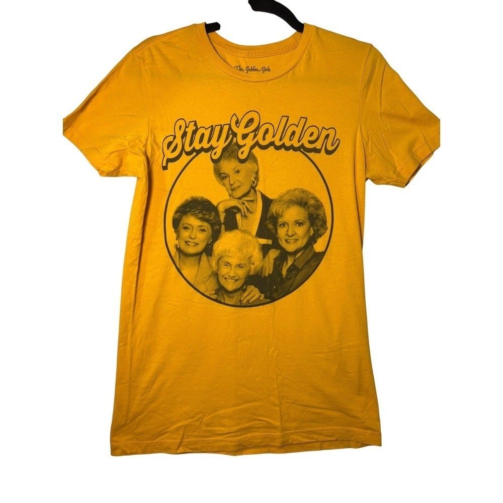 The Golden Girls Stay Golden Graphic T-Shirt Yellow Size Small ABC Studios