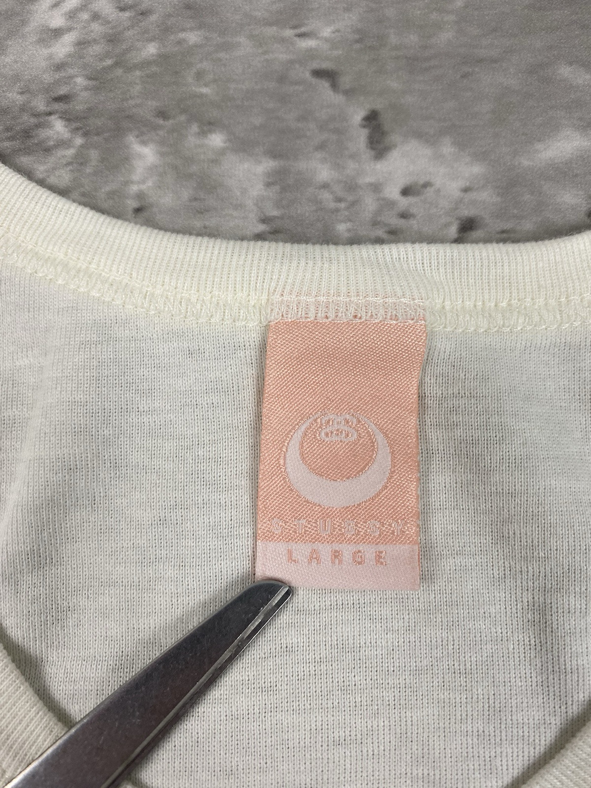 vintage STUSSY 04 TANK TOP SHIRT WOMENS L Y2K 2000s SPELL OUT LOGO