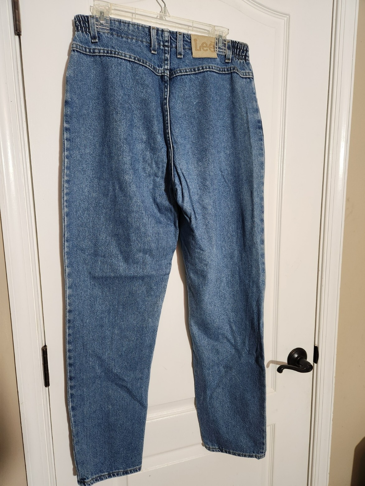 Vintage Lee Mom Jeans Womens 10 MED Tapered USA 90s High Waisted Grandma