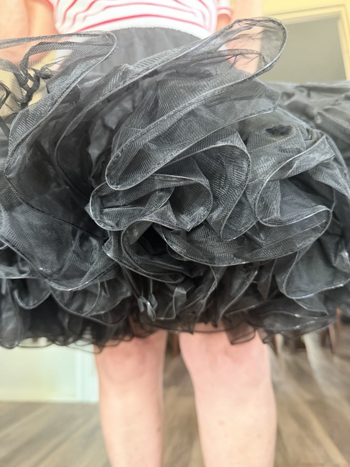 Square Up Fashions Black Square Dance Petticoat Style 1125 Size 100L Nylon & bag
