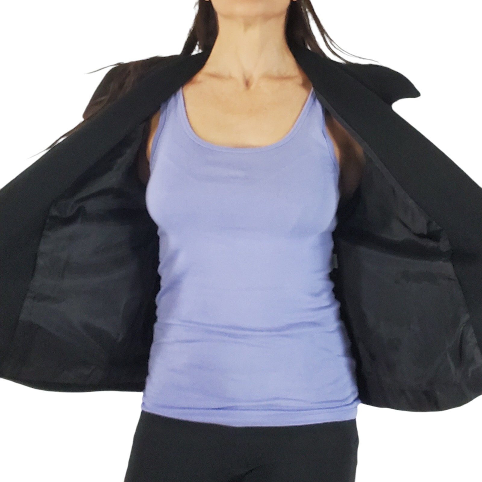 Vintage 50s Plush Black Swing Jacket – med, lg
