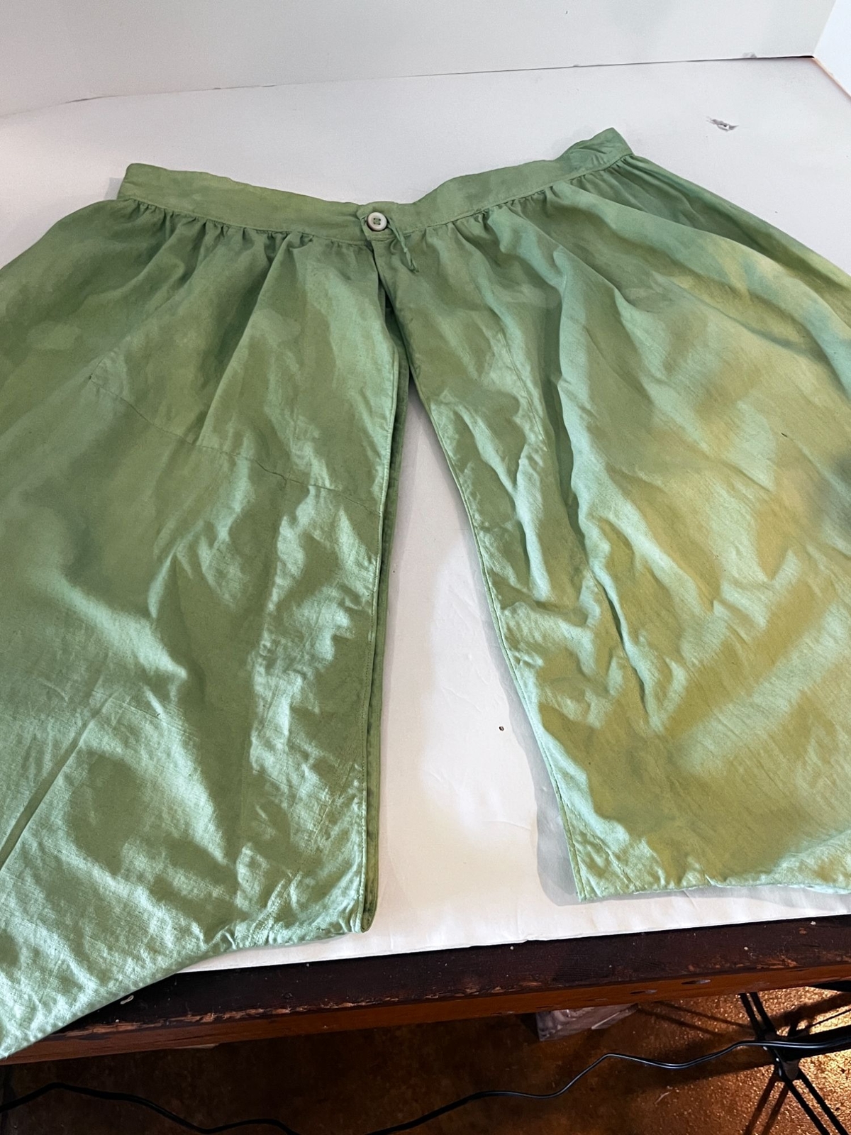 Antique Victorian Bloomers Hand Dyed Cotton Eyelet Trimmed Drawers