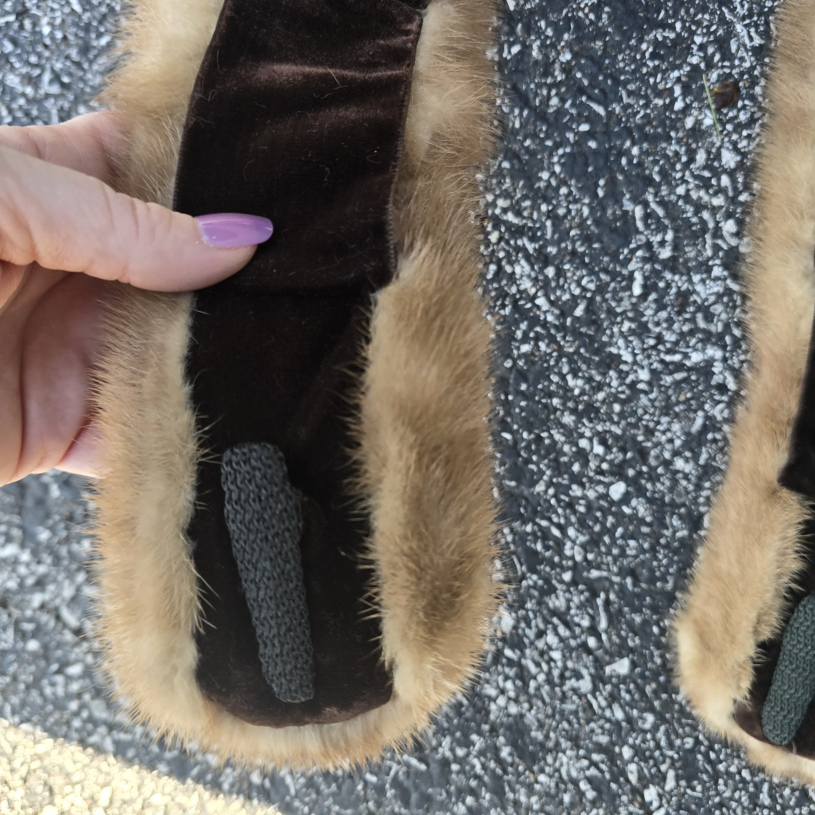 Vtg Honey Blonde Mink Fur Collar Scarf Real Fur Wrap Whimsigoth Boho Y2K Glam
