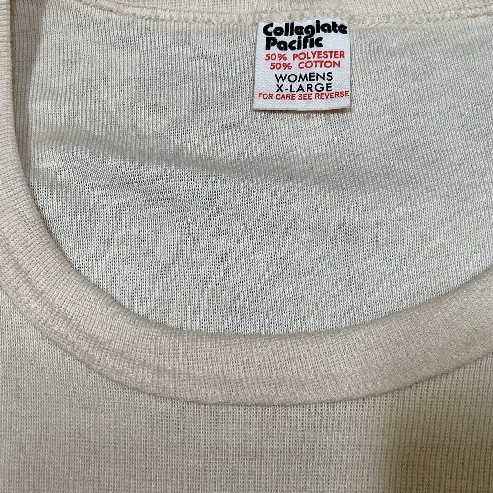 70s Collegiate Pacific Texas Tech Midriff T Shirt University Sports Fan Vintage