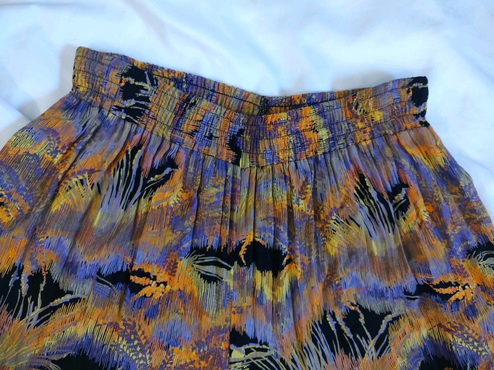 90’s Vintage MA Studios Gaucho Pants Crop Length Rayon Boho Hippie Festival Sz M