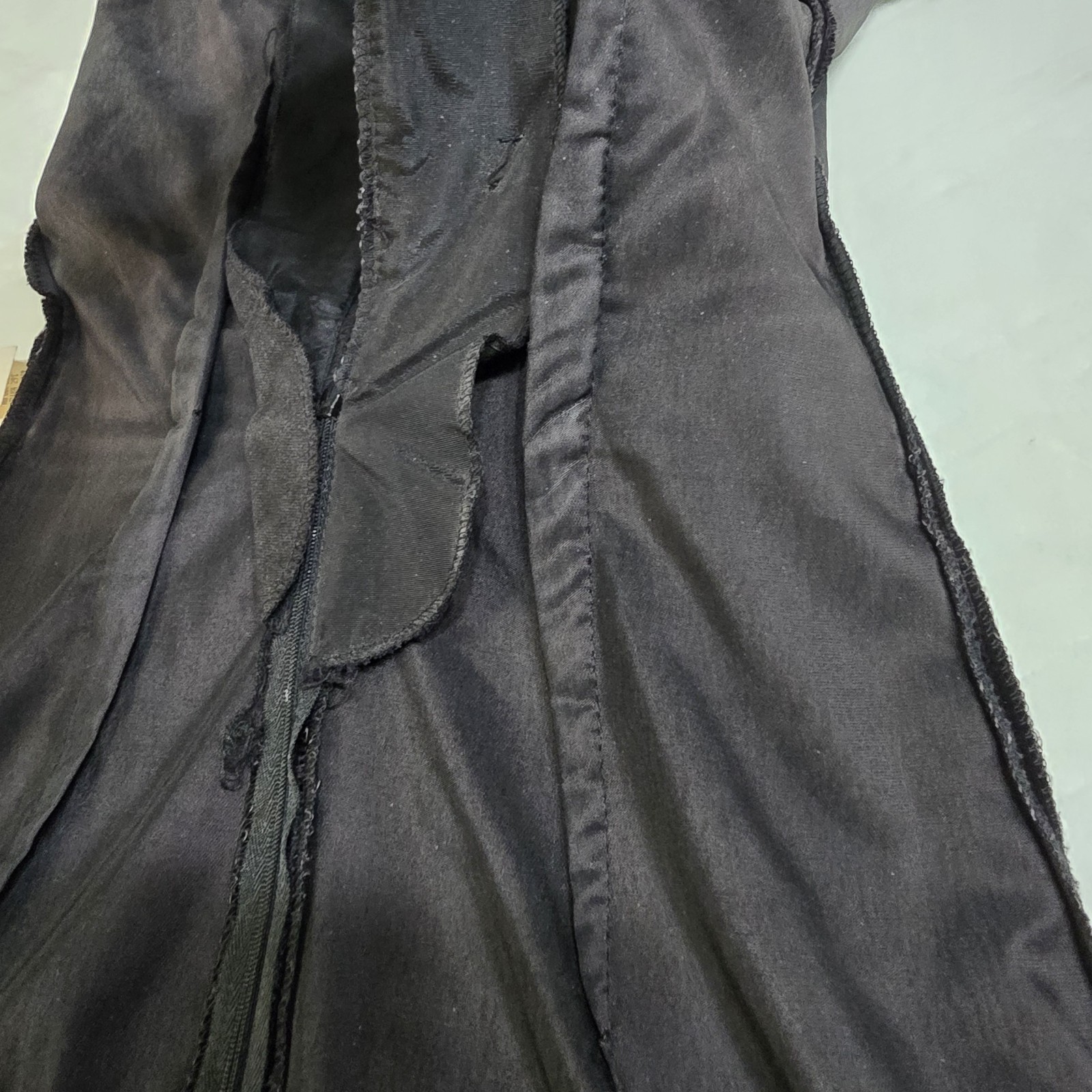 Datiani Black Burgundy Velvet Dress 6 Open Back Satin Bow Rhinestone Goth Glam