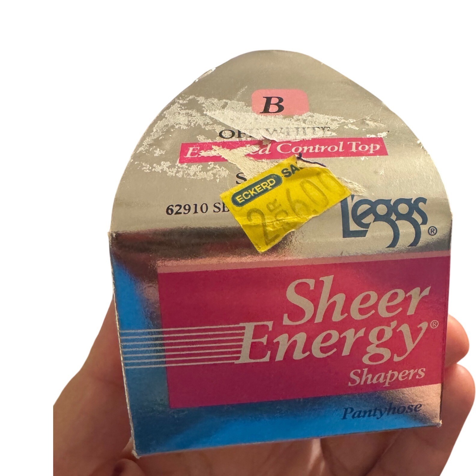 L’eggs 1995 Sheer Energy Shapers Pantyhose Off White Size B Extended Control Top
