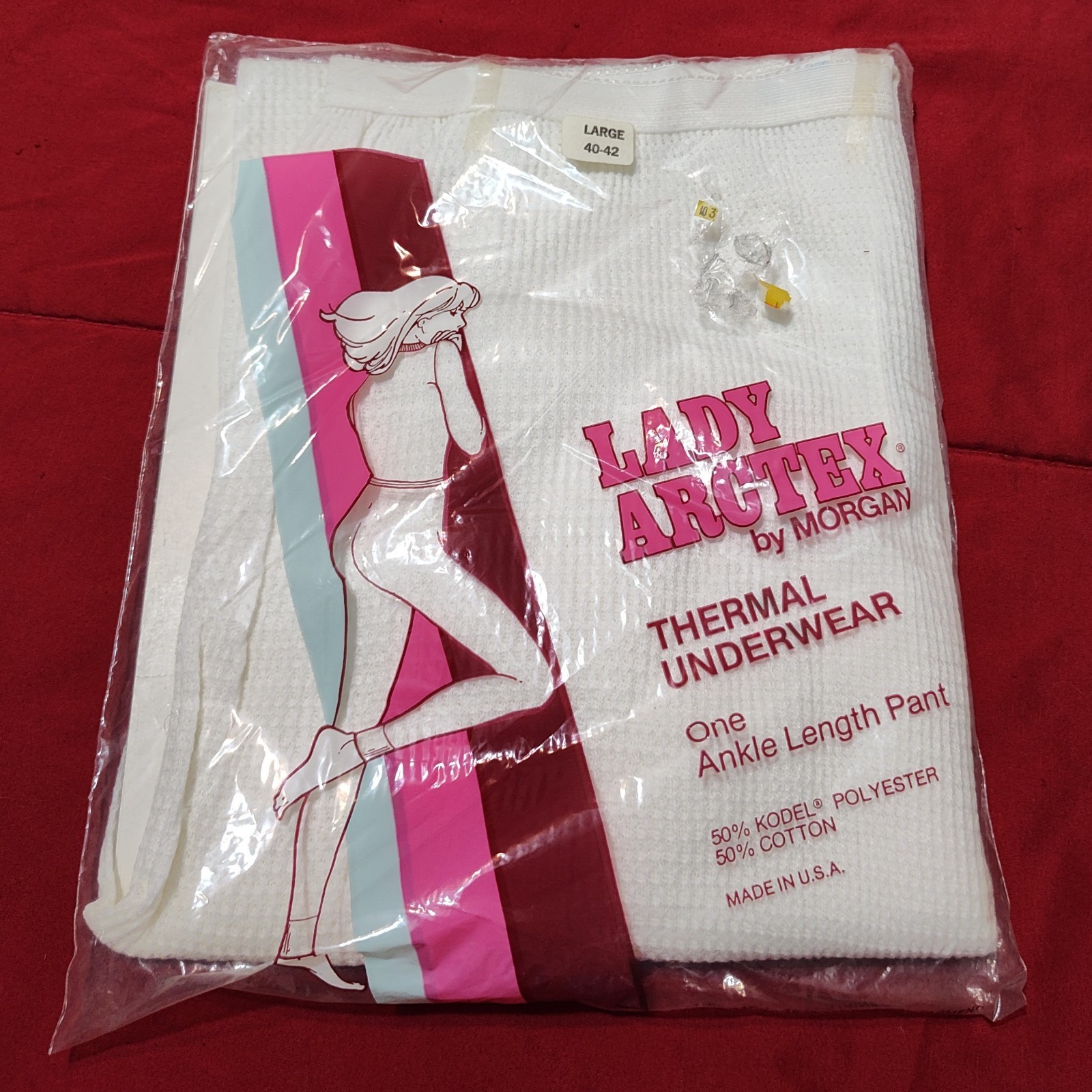 Lady Artex By Morgan Vintage White Thermal Underwear Bottoms White Size L…