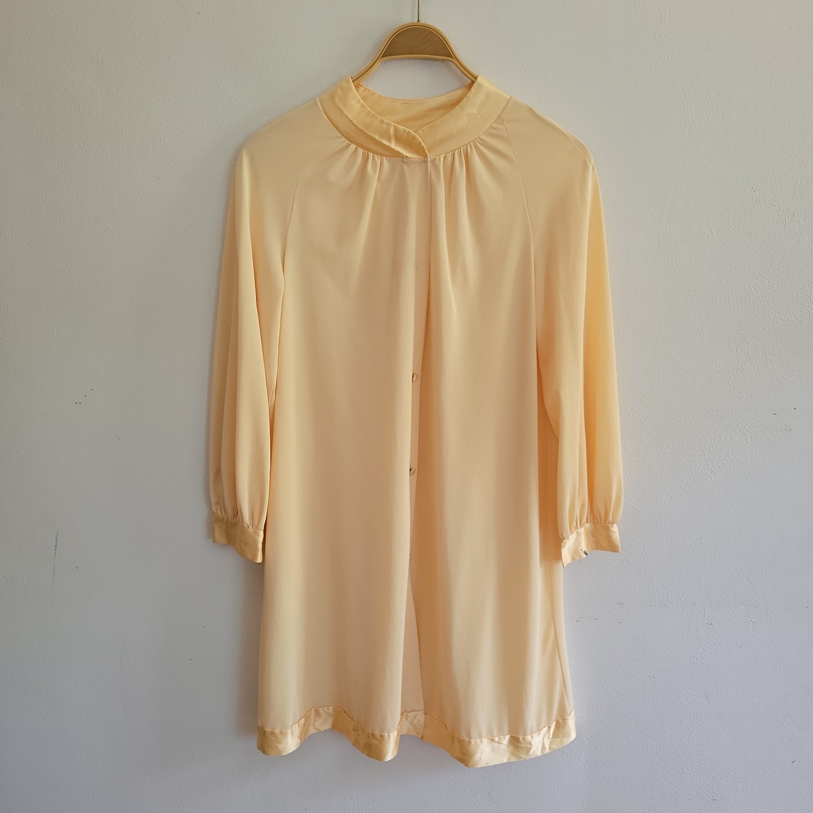 Vintage 60s Gossard Artemis Nylon Penoir Two Piece Small Pale Yellow Boudoir