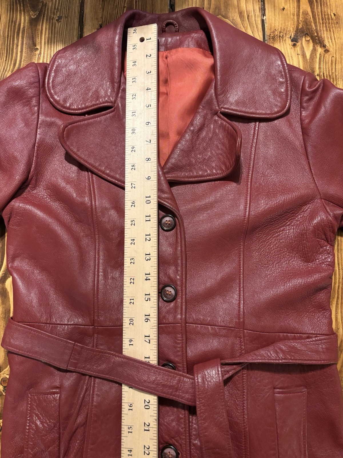 Vtg Leathers by New England Sports Wear Co Leather Trench Coat Women’s Medium