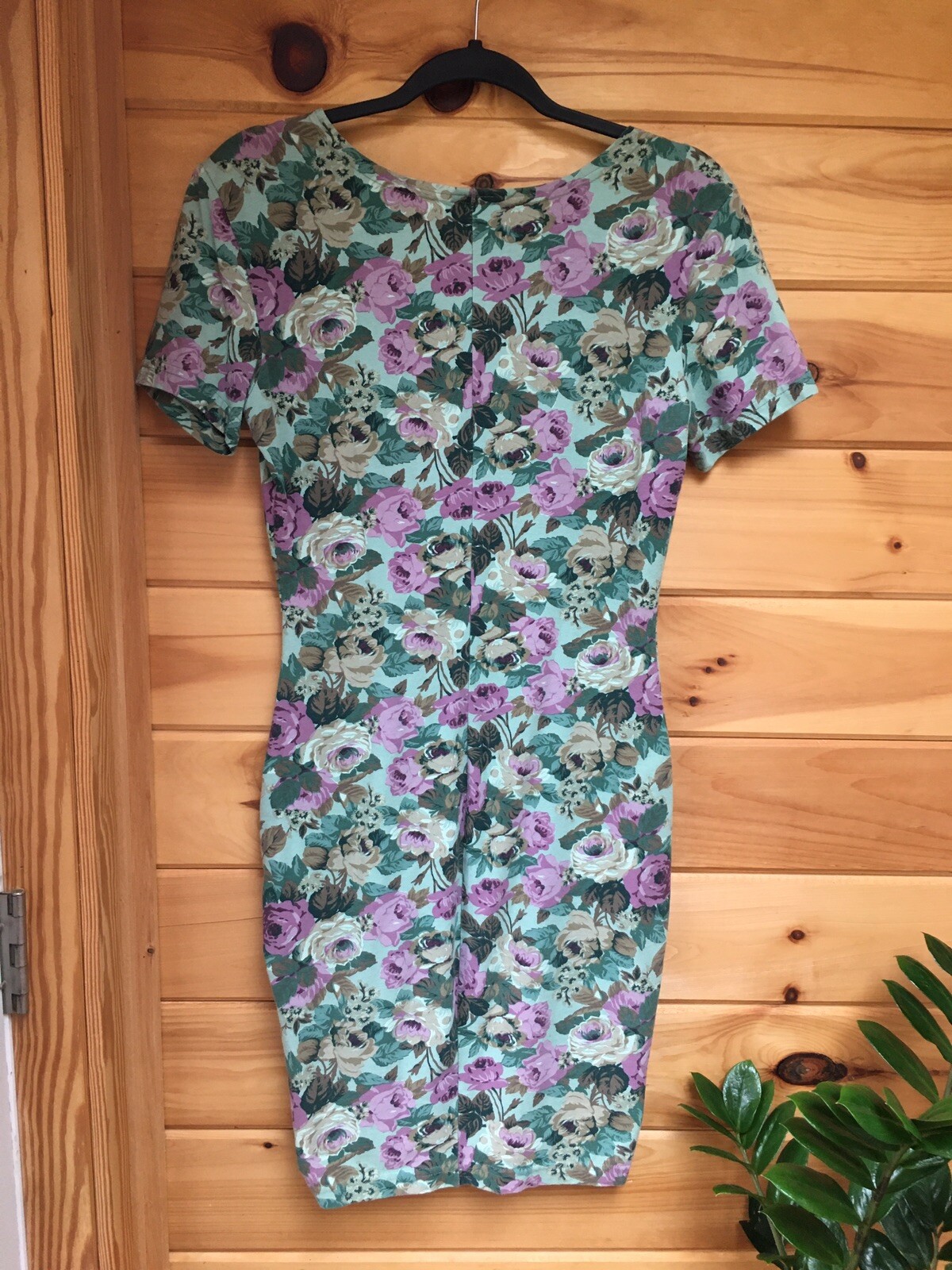 vintage 90s dress In Charge Bodycon Green And Pink Floral Grunge Mini Dress