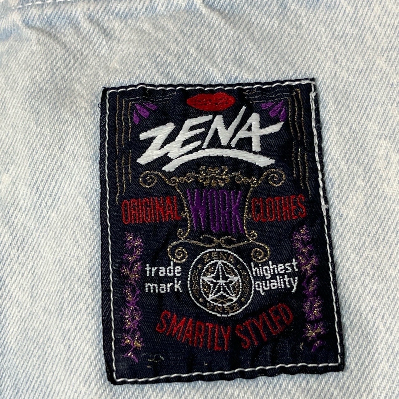 ZENA Jeans Light Blue Acid Wash Vintage High Waisted Tapered Retro Mom size 10