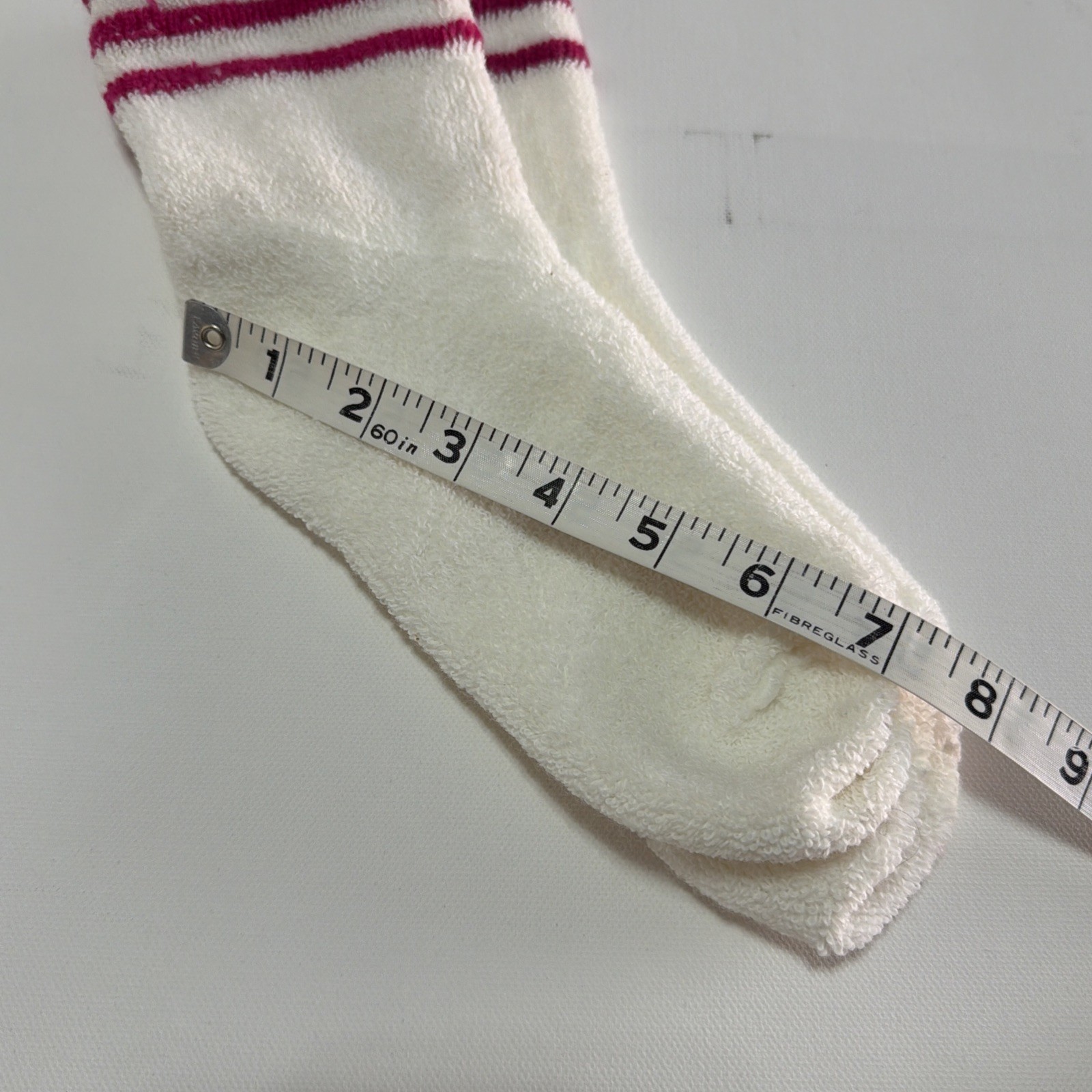VTG Socks 80’s NOS Acrylic Orlon Nylon 9-11 Ankle Cut Terry Stripe Unisex.
