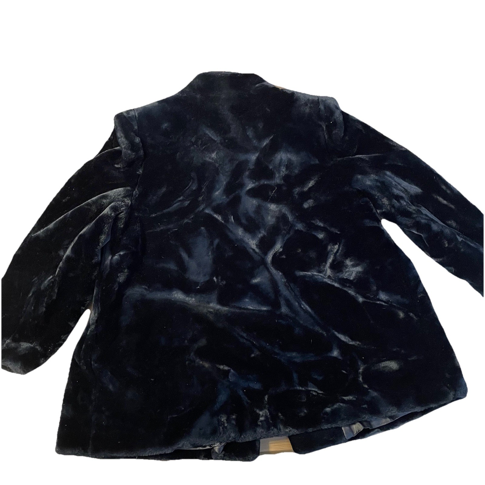 Vintage Intrigue By Glenoit Luxury Faux Black Fur Coat