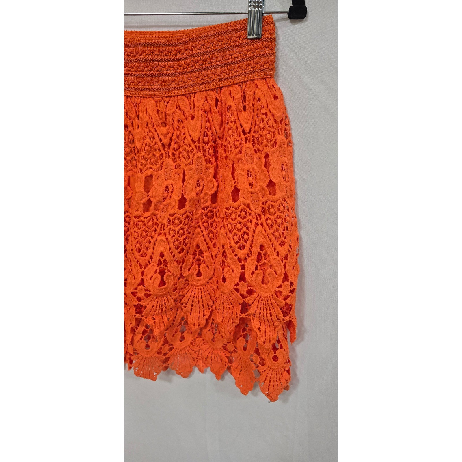 Romeo & Juliet Country women S skirt orange laced boho hippie western ethereal