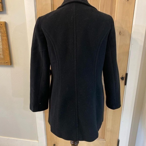 VTG 90s Mark Richard’s Wool Cashmere Taylored Black Peacoat Minimalist Goth M