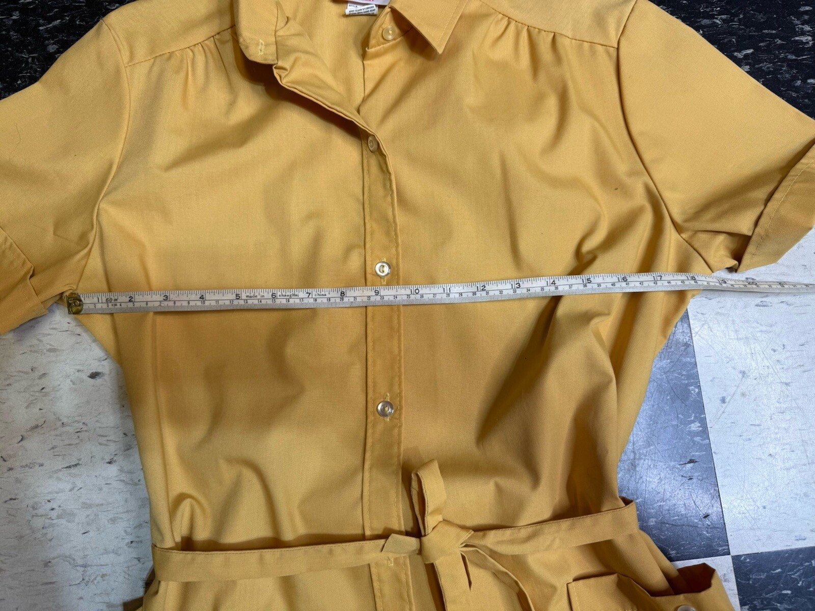 Vintage Just Tops By Crest Short Sleeve Blue Button Up Top Women’s L Waitress