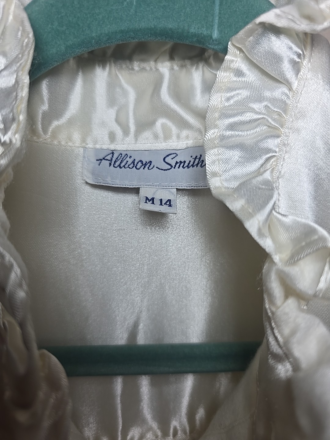 Vintage Allison Smith Satin Nightgown With Flannel Lining Womens Size 14 New…
