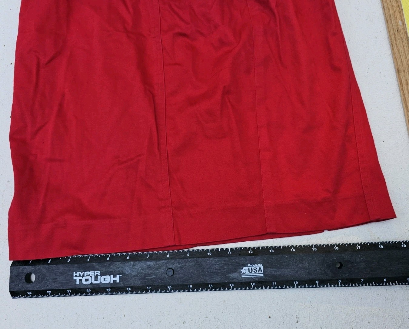 Liz Claiborne Collection Red Cotton Skirt Sz 10P Pencil High Waist Y2K Vintage