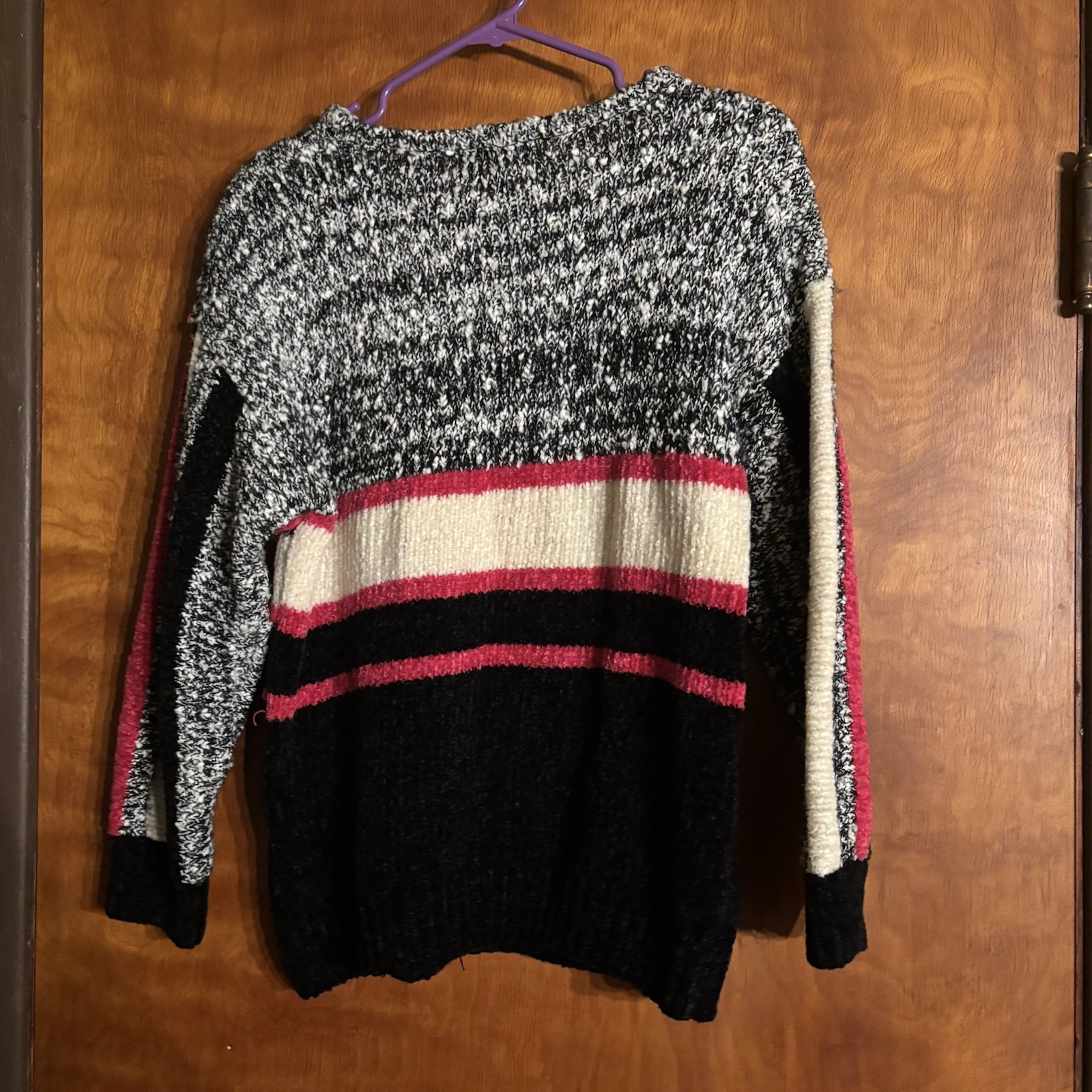 CRISTINA (Vintage 80s 90s) Hot Pink Abstract Women’s Sweater Size M