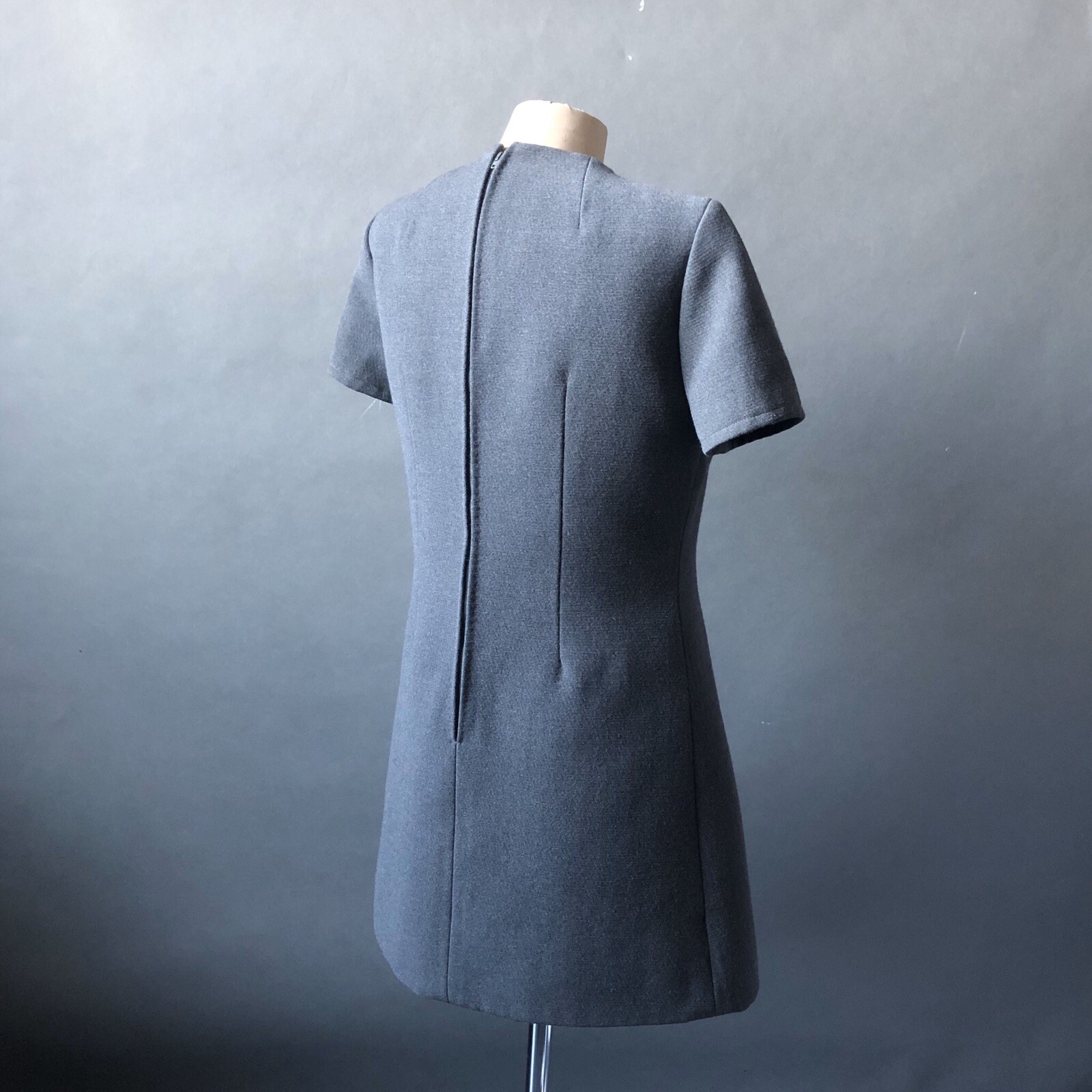 Pauline Trigere 1960s Mod Wool Mini Dress Coat Ensemble sz XS SM Megan Draper