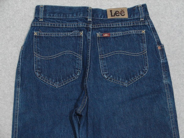 QB03405 VINTAGE 1970s **LEE** 302 HIGH WAIST RELAXED FIT WOMENS JEANS sz11 DARK