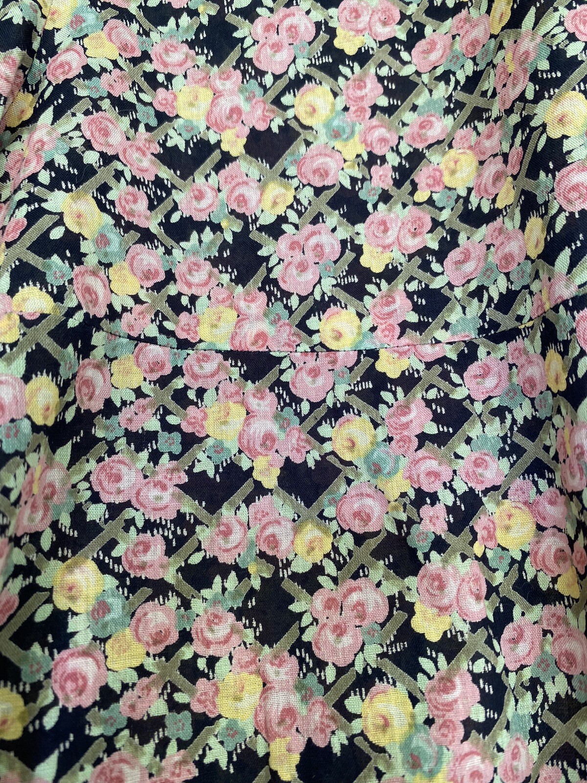 Vtg 1970 Liberty of London Blouse Pockets Pewter Rabbit Buttons RARE