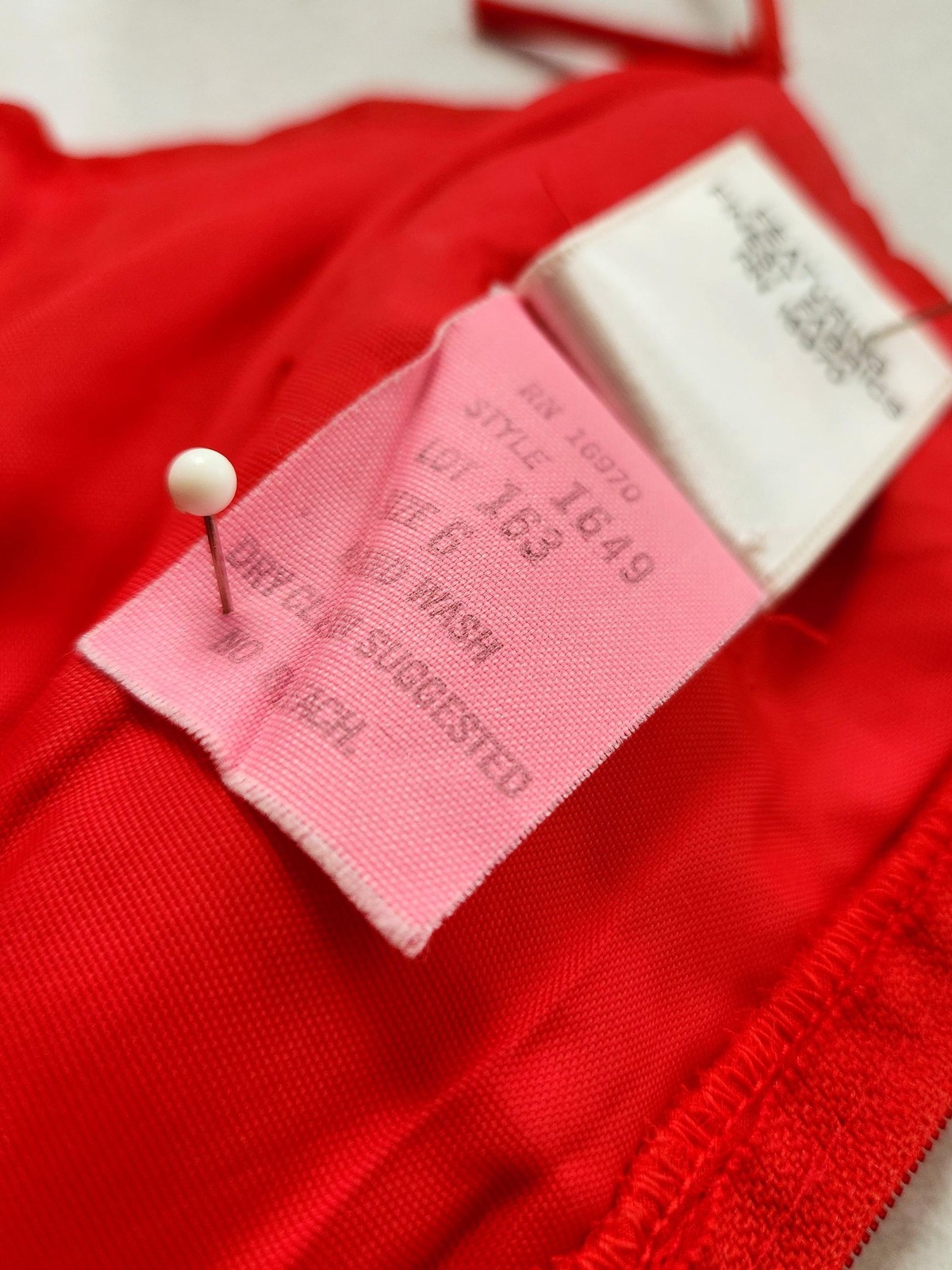1970s Vintage Ruched Red Party Dress: Joy Stevens, Women’s Small