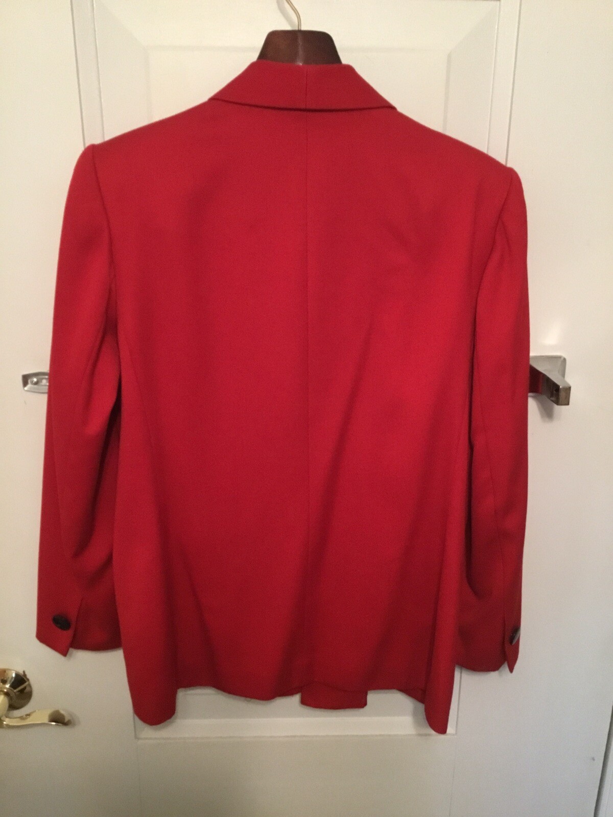 Vintage Women’s Kasper For ASL 2 Piece Long Sleeve Red Jacket Skirt Suit Size 14