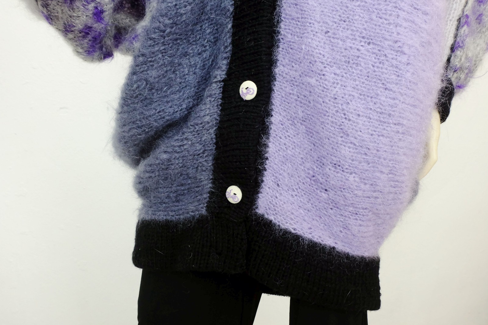 Cardigan oversized cardigan 80s vintage mohair batwing sleeves size 38/40