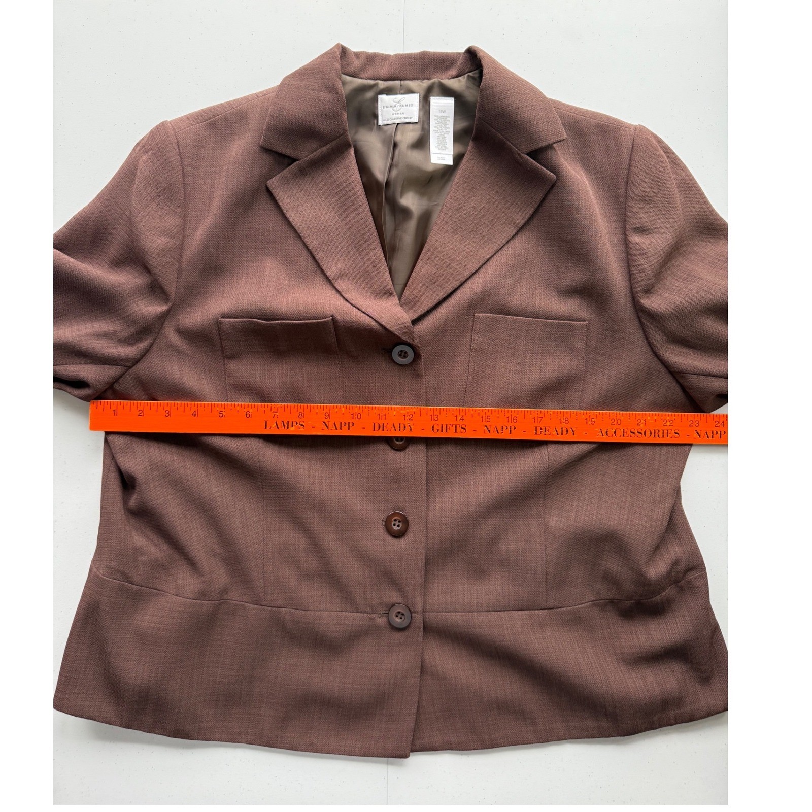 Emma James Vintage Brown Pant Suit Set NWT Size 18 90s Corpcore Blazer Trousers