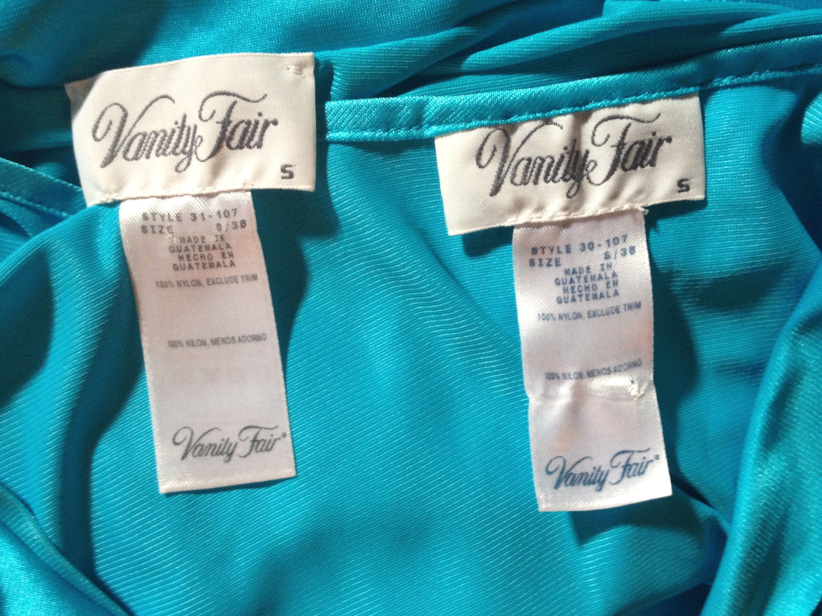 VTG VANITY FAIR ROBE & GOWN NYLON Chiffon RETRO BluePeignoir Sissy Négligée L68