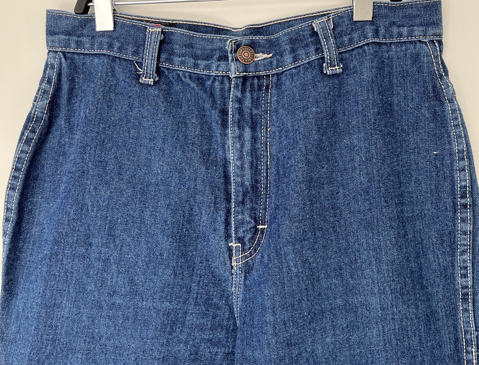 Vintage Gap 1970’s Women’s Dark Blue Denim High Rise Straight Leg Jeans 29 x 27