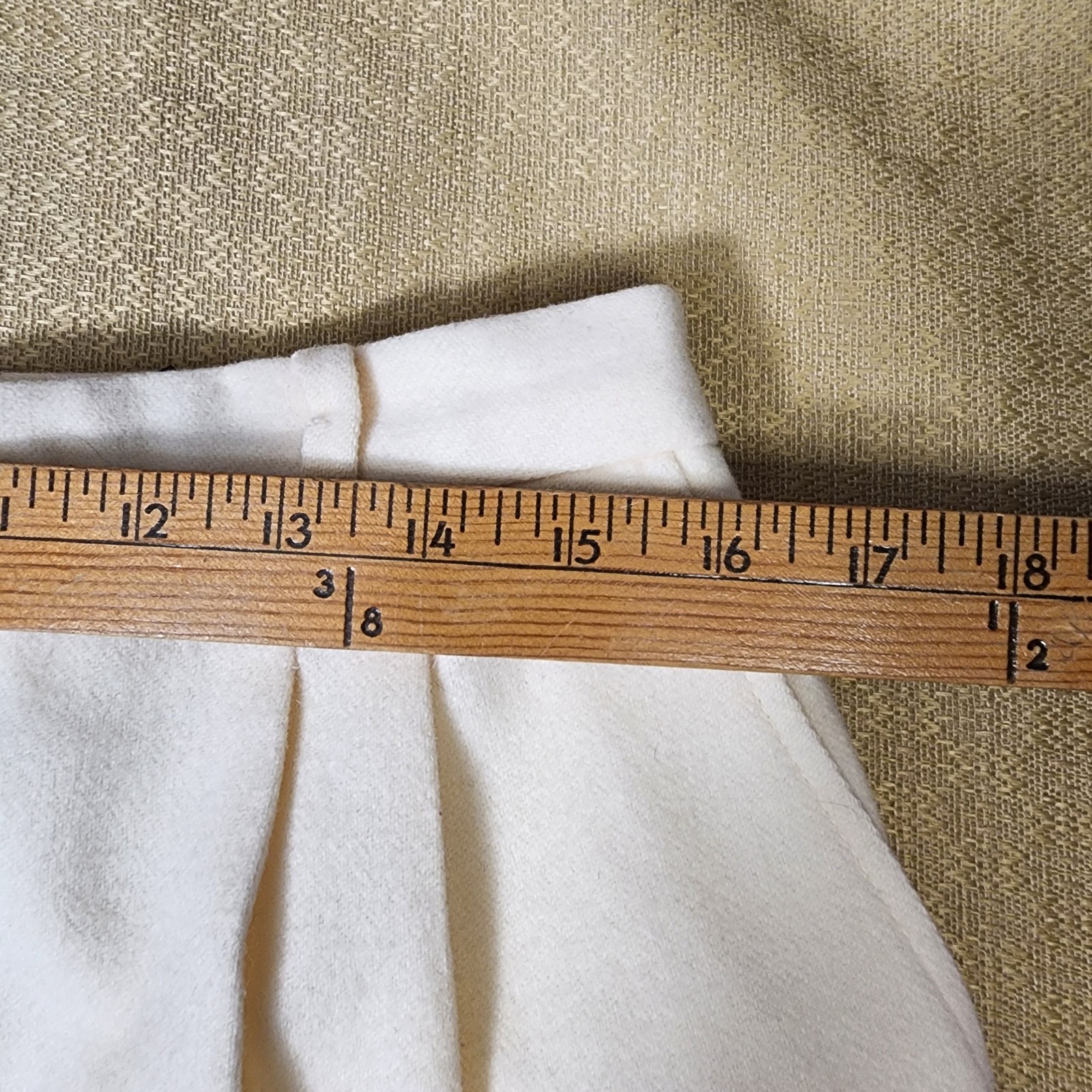 Classic Preppy Richard Evans 100% Pure Wool White Pleated Pants 16 Coastal Vtg