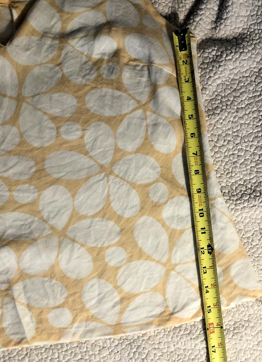Vtg Y2K 100% Linen Shirt sz Lg JMP Coquette Mod Cottagecore indie sleaze pop